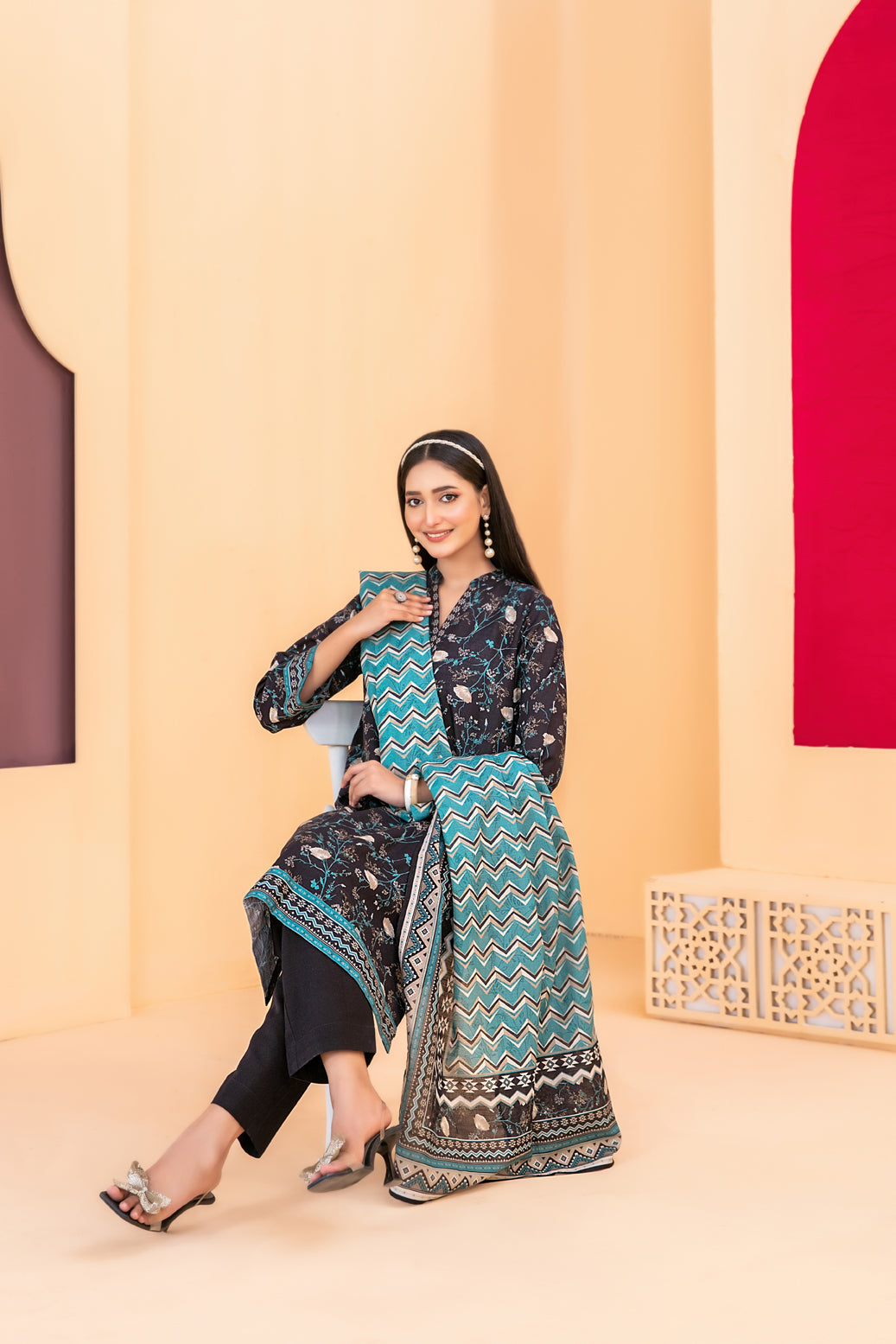 Roshni Premium Khaddar | Stitched 3-Piece Suit