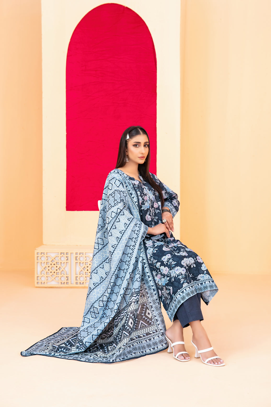 Roshni Premium Khaddar | Stitched 3-Piece Suit