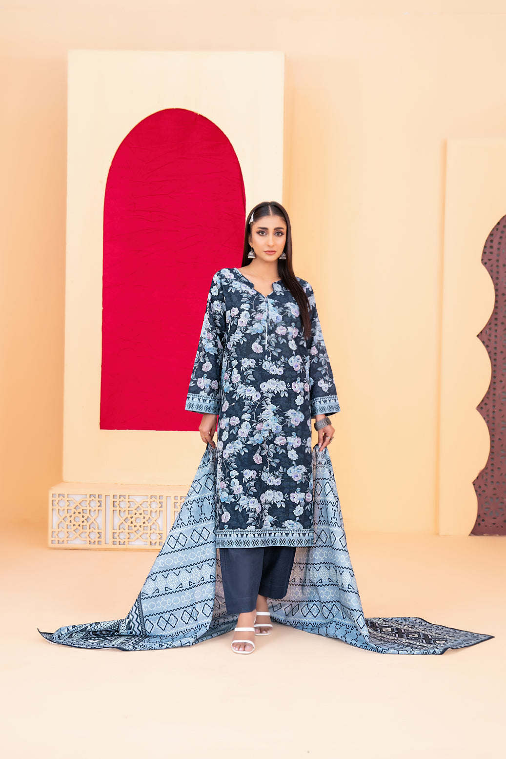 Roshni Premium Khaddar | Stitched 3-Piece Suit