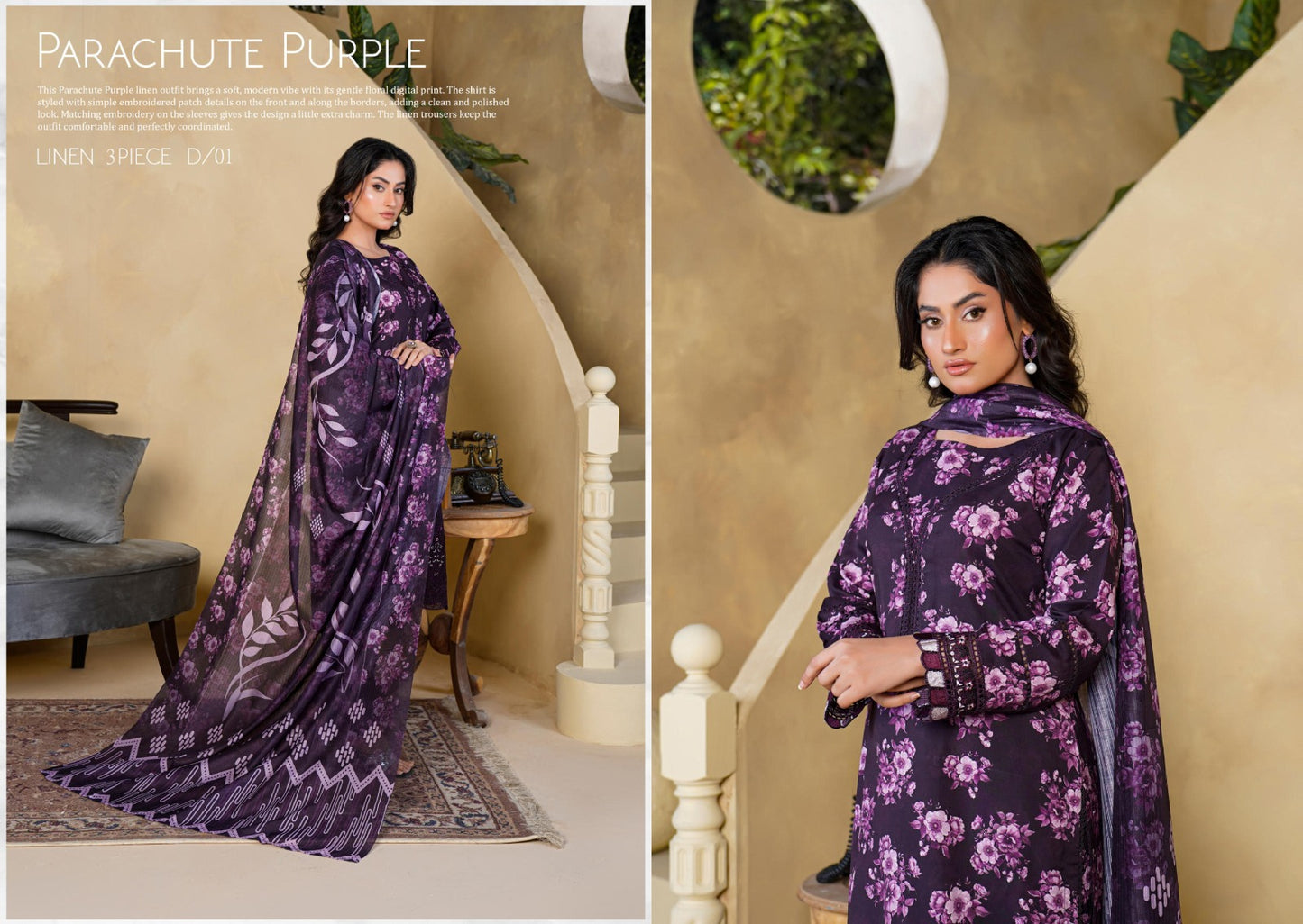 Husn-o-Naaz | Luxury Staple Suit D/01