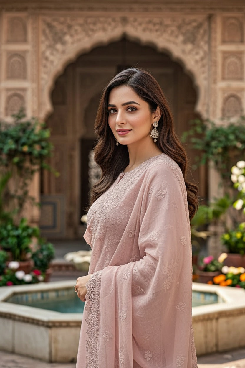 Three-Piece Korean Silk Suit