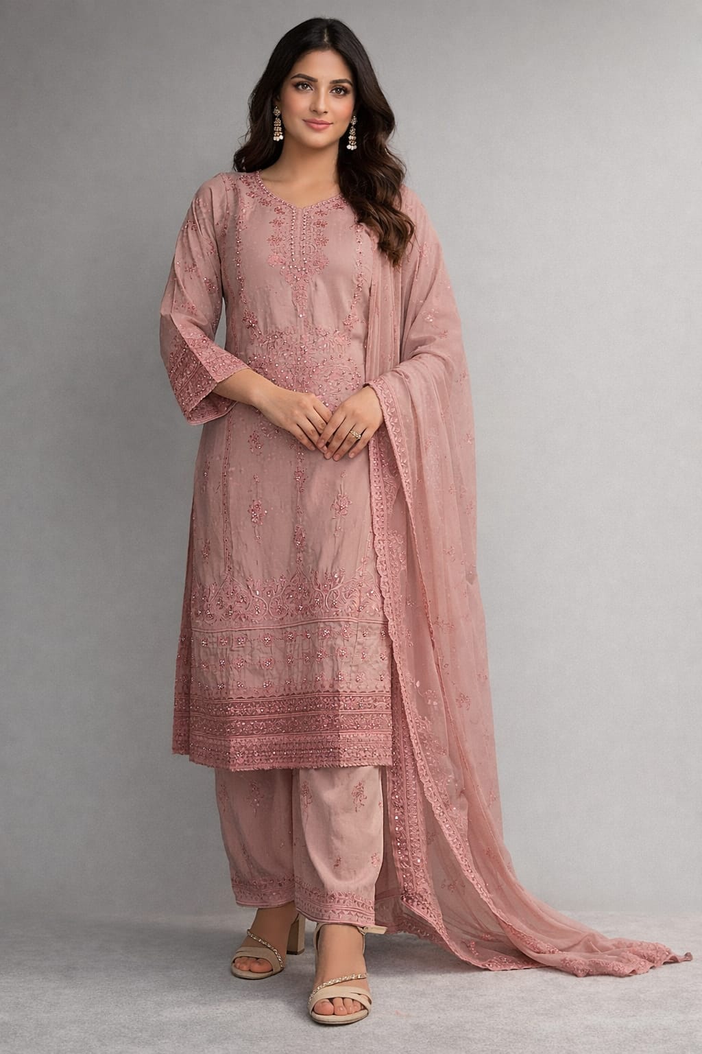 Three-Piece Korean Silk Suit